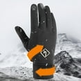 thumbnail image 3 of 1 Pair Men Gloves Waterproof Super Soft Multipurpose Non-Slip Wear Resistant Keep Warm Polyester Outdoor Riding Motorcycle Unisex Full Finger Gloves for Camping, 3 of 7