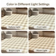 thumbnail image 7 of ODIKA 9'x12' Washable Area Rug Nursey Checkered Plaid Traditional Neutral Nirsery Gingham Farmhouse for Dining Room, Basement, Large Office, Non-Slip Chair-Friendly, 7 of 7