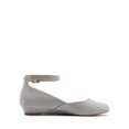 thumbnail image 2 of DREAM PAIRS Zapatos Ballerinas de Mujer en Gamuza Gris con Correa al Tobillo, 2 of 6