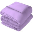 thumbnail image 5 of 5 Piece New Half Pinch Pleated Pattern Comforter Set, 800 TC, 100% Egyptian Cotton, Oversized Super King Size Lilac Solid, 5 of 6