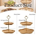 thumbnail image 3 of FURNIX 2 Tier Rustic Wood Stand,Acacia Dessert Display Tower,Farmhouse Cupcake Holder,Multi-Layer Food Server,Vintage Party Tray,Buffet Dessert Stand,Wooden Cake Display,Rustic Event Serving Tray S, 3 of 6