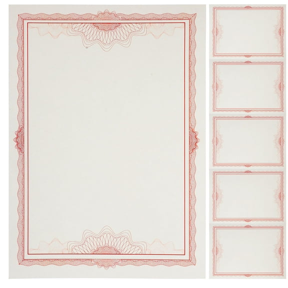LULULION Printable Pink Certificate Paper, Blank for DIY Awards and Diplomas