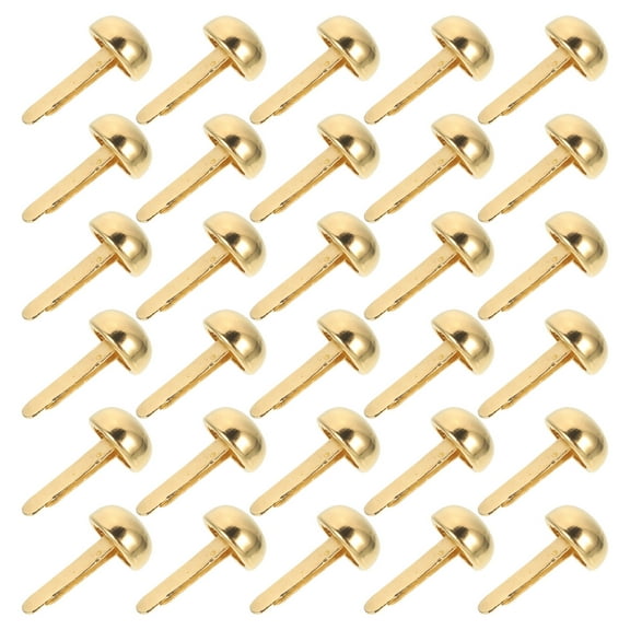 MUSEYA 100Pcs Golden Paper Brads for Scrapbooking and Paper Crafts Fasteners