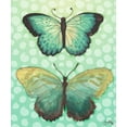 thumbnail image 2 of Medley, Elizabeth 15x17 White Modern Wood Framed Museum Art Print Titled - Butterfly Duo in Teal, 2 of 4