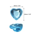 thumbnail image 2 of Uxcell 40 Pcs Acrylic Heart Rhinestone 0.79" Flat Back Plastic Gems Light Blue, 2 of 7