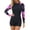 womens swim suits-Multicolor, variant on nerohusy Long Sleeve One Piece Boyleg Swimsuit Women Full Zip Rash Guard Sun Protection Surfing Athletic Bathing Suits,Multicolor,XXL