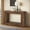 Rustic Brown, variant on Demi Bonn 47" Farmhouse Console Table, Modern Living Room Sofa Table with Storage, Contemporary Entryway Hall Table, Foyer Display Table, Brown