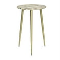 thumbnail image 5 of Spitiko Homes Marble Tripod table with brass inlay Grey/Gold 16", 5 of 8