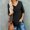 Black, variant on SAYFUT Womens V Neck Tunic T Shirt Casual Loose Long Sleeve Basic Shirt Top Plus Blouse