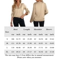 thumbnail image 2 of Blusa Mangas Largas Blusas casuales para mujer Color sólido Cuello de solapa Estilo elegante Moda Traje diario Ygjytge Beige T M para Mujer, 2 of 6