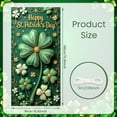 thumbnail image 2 of Green Hat St. Patrick's Day Banner Shamrock Pattern Clover Backdrop Orange Green Bow Tie Theme Background for St. Patrick's Day Party Irish Festival Celebration Photo Shoot, 2 of 9