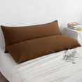 thumbnail image 4 of 2 Pack Microfiber Body Pillowcases Set, Soft and Cozy Long Pillows Covers, (Body pillow not included), 20" x 54", Coffee, 4 of 5