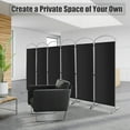 thumbnail image 2 of Costway 6 Panels Folding Privacy Screen 6 Ft Tall Fabric Privacy Screen for Home Black, 2 of 10