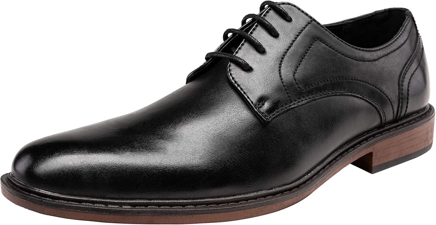 Mens Dress Shoes Black Plain Toe 