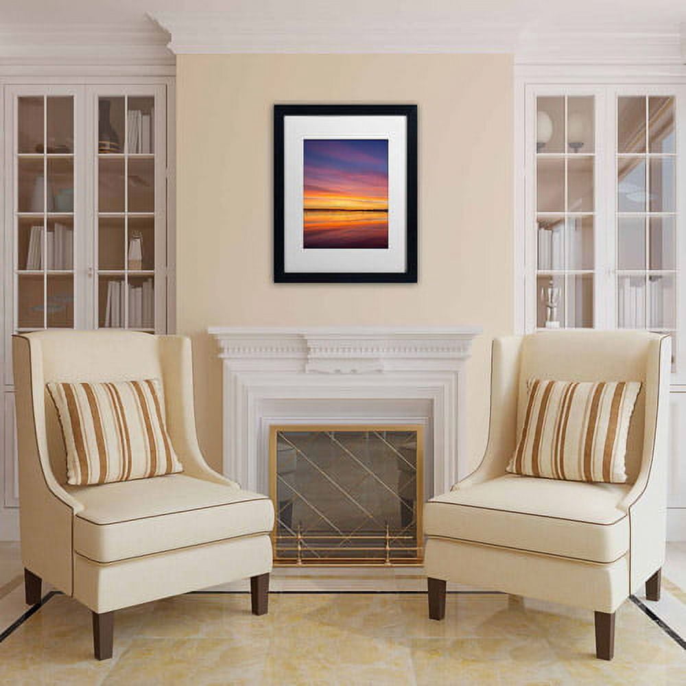 Trademark Fine Art "Boundary Sunset" Canvas Art by Pierre Leclerc, White Matte/Black Frame