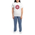 thumbnail image 4 of CafePress - Peace Flower Affection Women's Light Pajamas - Women's Short Sleeve Print T-Shirt and Pants Light Cotton Pajama Set, 4 of 7