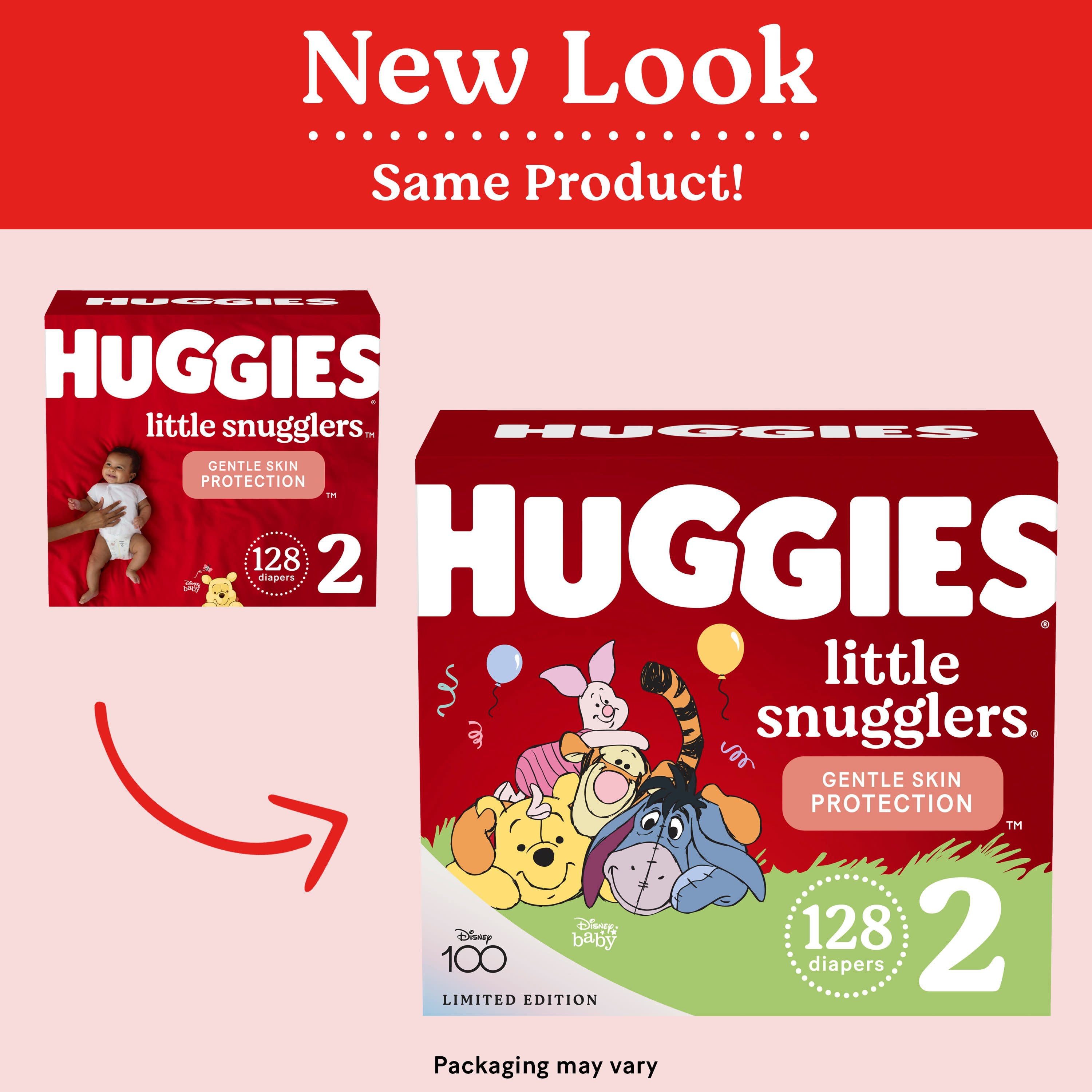  Huggies Little Snugglers Baby Diapers, Size 2, 180 Ct & Size 3,  156 Ct, One Month Supply with Gift Card : Baby