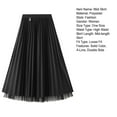 thumbnail image 7 of Women Midi Skirt Elastic High Waist A-Line Skirt Solid Color Double Sided Reversible Design Autumn Winter Skirt, 7 of 7