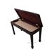 Mahogany Grand Piano Bench With Storage - 30" Long, Padded Leatherette Seat, Solid Hardwood, Music Compartment (High Gloss Finish)