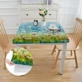 thumbnail image 2 of Acheng Flowers Sky Field Square Fitted Tablecloth 100% Polyester Fiber 36*36, 2 of 8