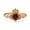 Rose Plated, variant on Heart Cut Garnet & Round Diamond Claddagh Ring, 925 Sterling Silver Gold Plated Proposal Heart Crown Ring, January Birthstone Jewelry, Valentine Gift