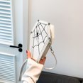 thumbnail image 6 of Yucurem Women Gothic Cobweb Bag Pu Leather Coffin For Halloween Party (White) Funny shaped bag (White), 6 of 10