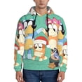 thumbnail image 2 of Lsque Bluey Pattern Casual Men's Hoodie,Hooded Sweatshirt with Kangaroo Pocket,Pullover Hoodie-X-Large, 2 of 8