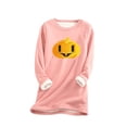 thumbnail image 2 of Costumes Aguichant d'Halloween pour Femmes Style Décontracté d'Hiver Mode sous-Vêtements Chauds en Peluche Haut à Manches Longues Col Rond Chemises d'Entraînement pour Femmes en Liquidation, 2 of 4