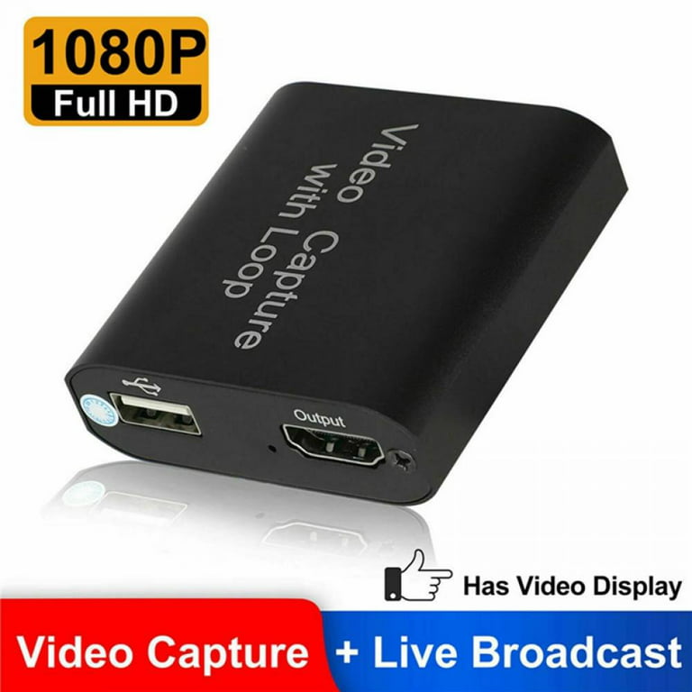Væsen dine nakke Capture Card for Nintendo Switch, USB 1080P Video Audio Capture Card,  Support 4K Input and Passthrough for PS4 PS5 DSLR Xbox Streaming and  Recording - Walmart.com