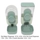 thumbnail image 2 of Dispensador de agua para comida colgante automático para perros jaula para gatos con cuenco para mascotas menta verde, 2 of 7