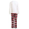 thumbnail image 3 of Gureui Christmas Matching Family Pajamas Set,Long Sleeve Cute Cartoon Deer Print Tops + Plaid Pants Sleepwear Set for Winter Holiday, 3 of 6