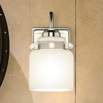 Luxury Transitional Bath Light, Large Size: 9''H x 7''W, with Modern Farmhouse Style Elements, Brushed Nickel Finish, UHP4540 from the Bowman Collection by Urban Ambiance