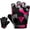 Pink, variant on RDX Fingerless Weight Lifting Gloves Gym Workout Gloves for Men Bodybuilding Breathable Powerlifting Wrist Support Padded Palm Training Exercise, Pink, M