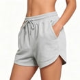 thumbnail image 5 of Wensltd Women Shorts Drawstring Elastic Waist Comfy Running Shorts With Side Pockets Summer Beach Casual Wear, 5 of 6