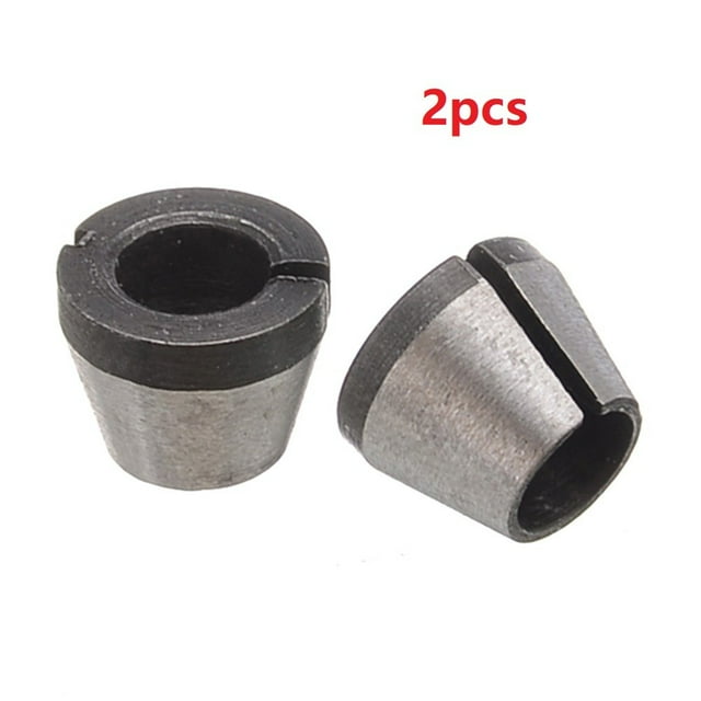 BTOER Adapter Drill Collet Collet Chuck Trimmer Collet Chuck Tool Trimming Machine Woodworking 6mm shank Carbon Steel