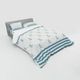 thumbnail image 2 of Ambesonne Anchor Bedding Set 4 Pcs, Abstract Stripes Chain, Queen, Slate Blue White, 2 of 2