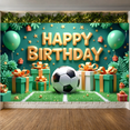 thumbnail image 4 of Colorful Soccer Birthday Banner Football Party Decorative Design for Birthday Party Kids Celebration Indoor Outdoor, 4 of 9