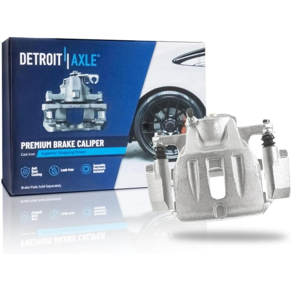 Detroit Axle - Front Right Brake Caliper for 2001-2007 Toyota Highlander 2002 2003 2004 2005 2006 Disc Brake Caliper with Bracket Assembly Replacement