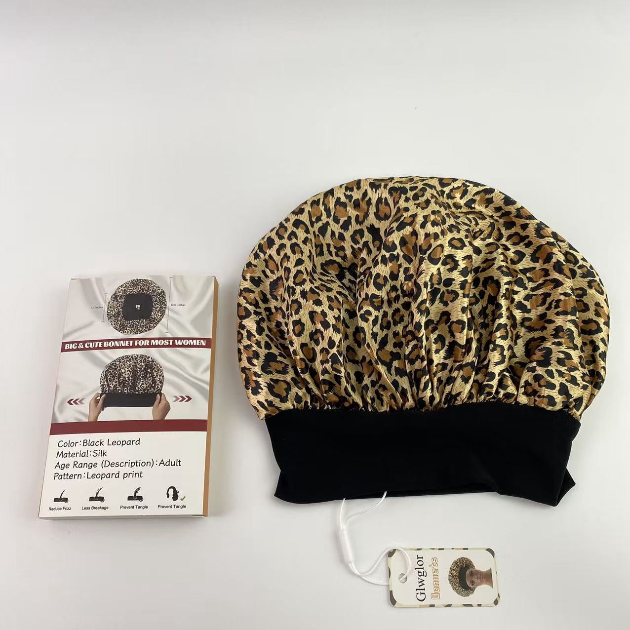 Glwglor Bonnets,Silk Bonnet for Men Women Hair Bonnet for Sleeping,High Elasticity Wide Soft Band Sleep Cap