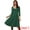 Dark Green, variant on DARING DIVA Women's 3/4 Sleeve High Waist A Line Pleated Midi Dress S Red