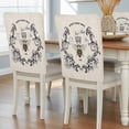 thumbnail image 2 of SWEET HONEY BEES Chair Back Covers Set of 8, Bees Farmhouse Retro Texture Stretch Dining Chair Back Slipcovers Removable Seat Cover for Kitchen Restaurant Hotel Cafe, 2 of 9