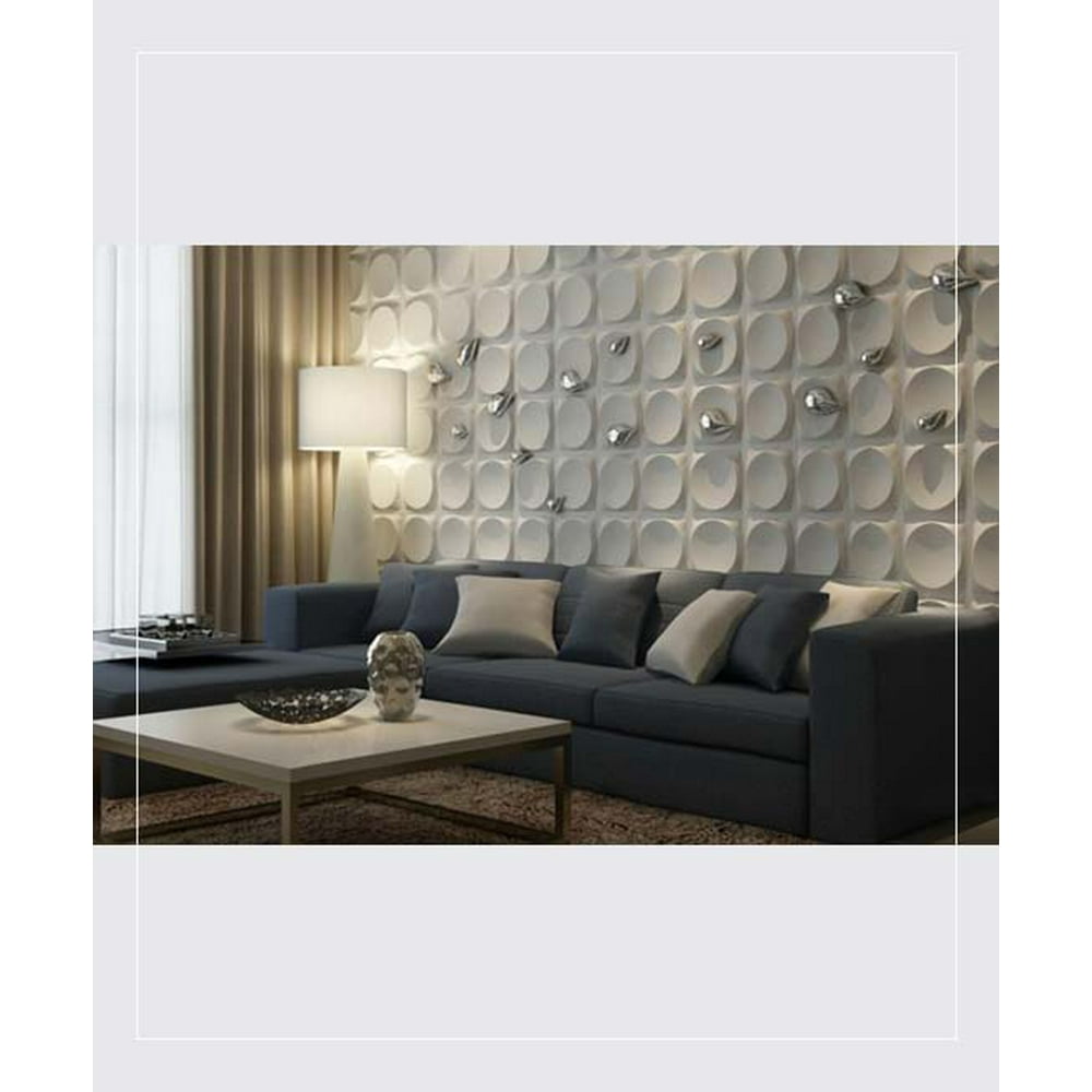 Easy Peel And Stick, Durable Plastic 3D Wall Panel CIRCLE Design. 12