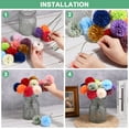 thumbnail image 4 of Uxcell Flores de Bola de Crisantemo Artificial, Ramos de Seda de Hortensia Falsos para el Hogar/Boda Verde Otoño 30 Pack, 4 of 7
