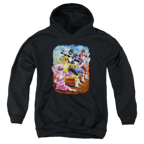 Power Rangers - Impressionist Rangers - Youth Hooded Sweatshirt - Small