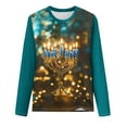 thumbnail image 4 of Wancir Happy Hanukkah Sweatshirt Women Ugly Hanukkah Sweater Funny Chanukah Shirts Casual Long Sleeve Crewneck Pullover Tops, 4 of 4