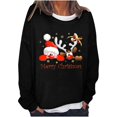 thumbnail image 1 of Sudaderas de Cuello Redondo de Navidad Para Mujer Primavera Otoño Manga Larga Impreso Suéter Top Odeerbi ODB193638, 1 of 5