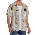 thumbnail image 2 of Gukieu Dog Animal Print Men's Short-sleeved Shirts, Button-down Pocket Shirts, T-shirts, Beach Vacation Travel Summer Clothing-Medium, 2 of 5