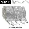 thumbnail image 2 of EANLOLY 4 Rolls Crystal Rhinestone Ribbon Self Adhesive Strips, Diamond Bling Tape with 2 mm Rhinestones 4.5 Yards, Sticker Roll for Arts Crafts Wedding Party DIY Event Car Phone Decoration (Silver), 2 of 7