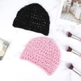 thumbnail image 4 of CUITING 3 Pcs Wig Cap  Thick Long Hair Caps Adjustable Elastic Net Anti-Slip Mesh Braided Weaving Making Crochet Sew Weave Fishnet Part Grip Headband Hat for Women and Girls  3 Colors, 4 of 6