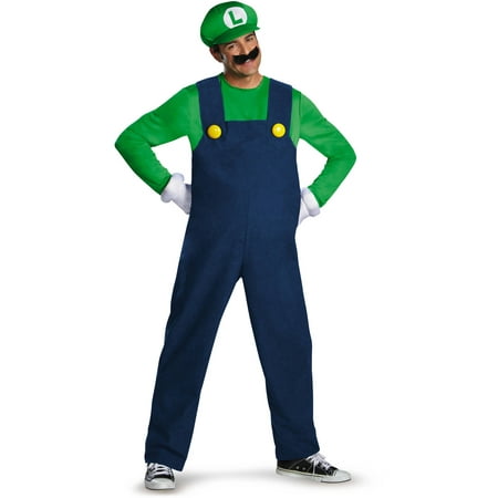 Super Mario Bros. Mens' Luigi Deluxe Adult Costume